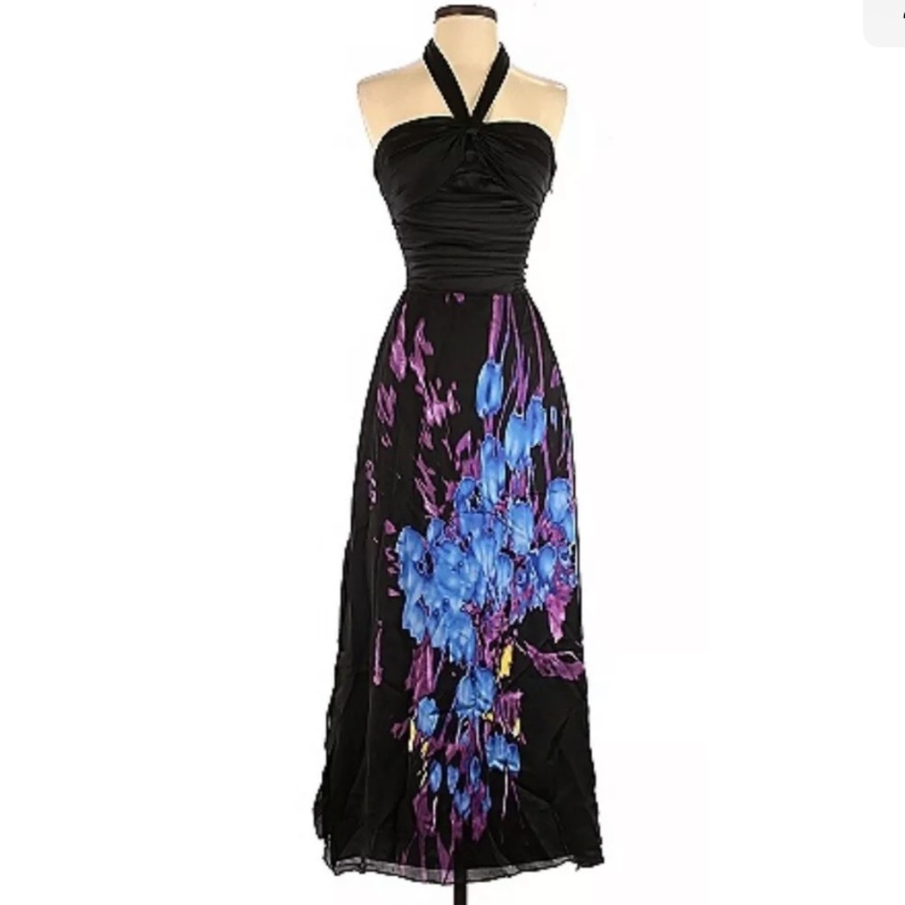 Bebe Strapless Halter Maxi Dress